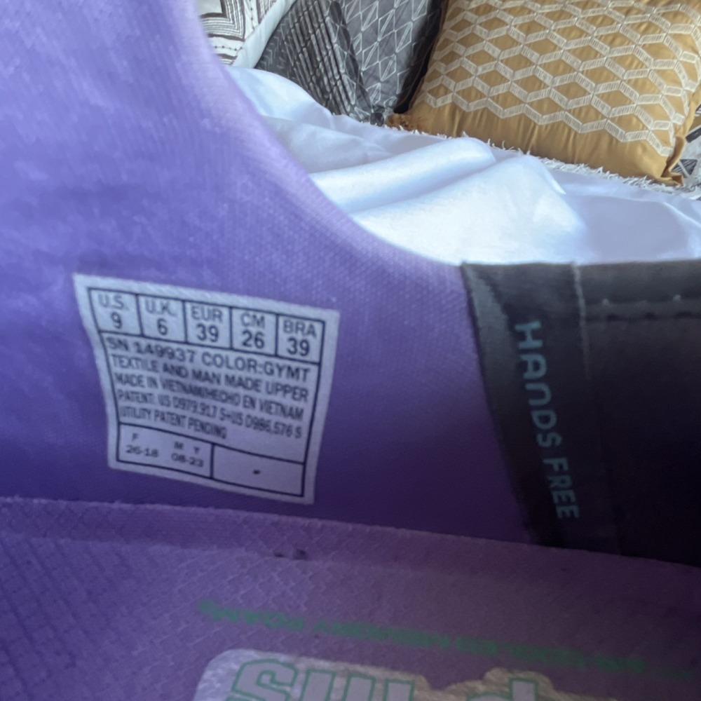 SKECHERS SLIP-INS Hands Free Slip-On Women's Athletic Sneakers Gray White Purple - Picture 5 of 5